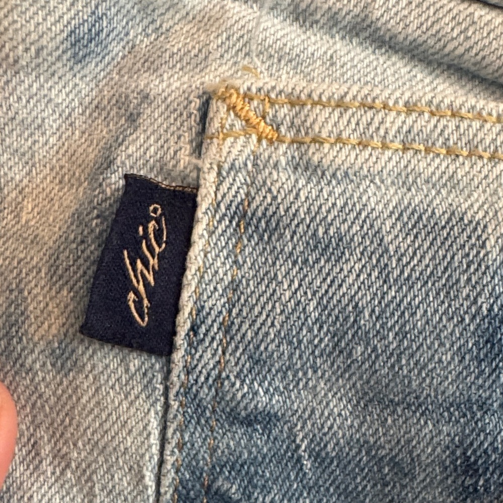 Chic Blue Patterned Relaxed Jeans - image 2